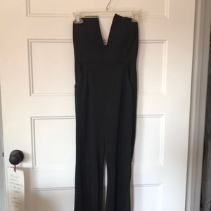 Black Strapless Jumpsuit